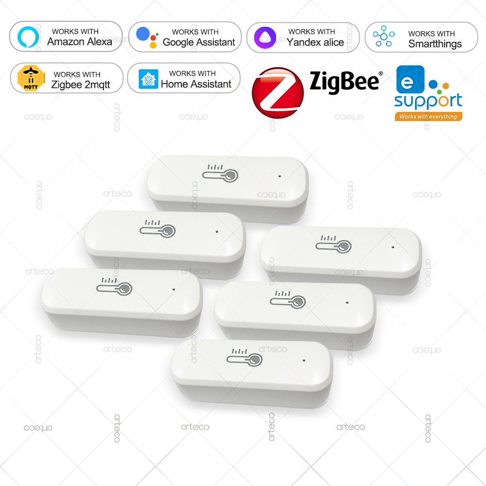 Smart Home Yandex - زيجبي مستشعر درجة الحرارة والرطوبة المنزل