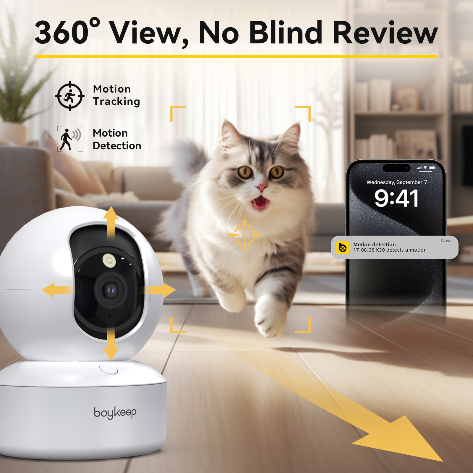 Smart Home Ezviz - كاميرا Boykeep 2K Pet Dog مع