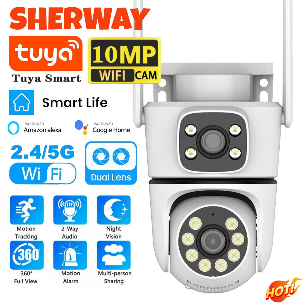 Smart Home Battery Camera Ezviz - 10MP Tuya 5G واي فاي كاميرا