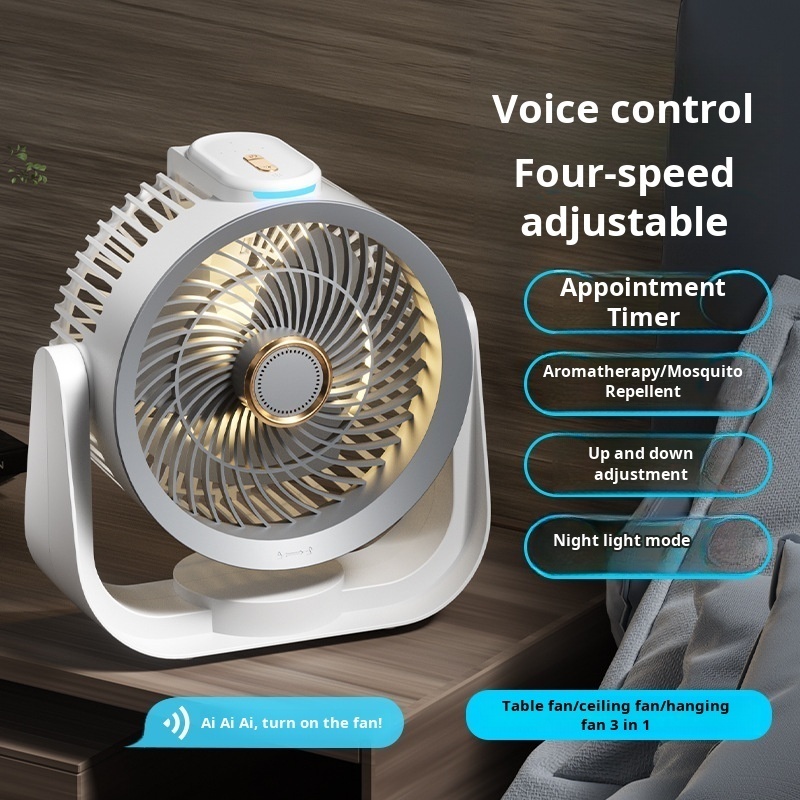 مروحة مكتب ذكية تعمل بالصوت مع - مراجعة Smart Home Office وسعره