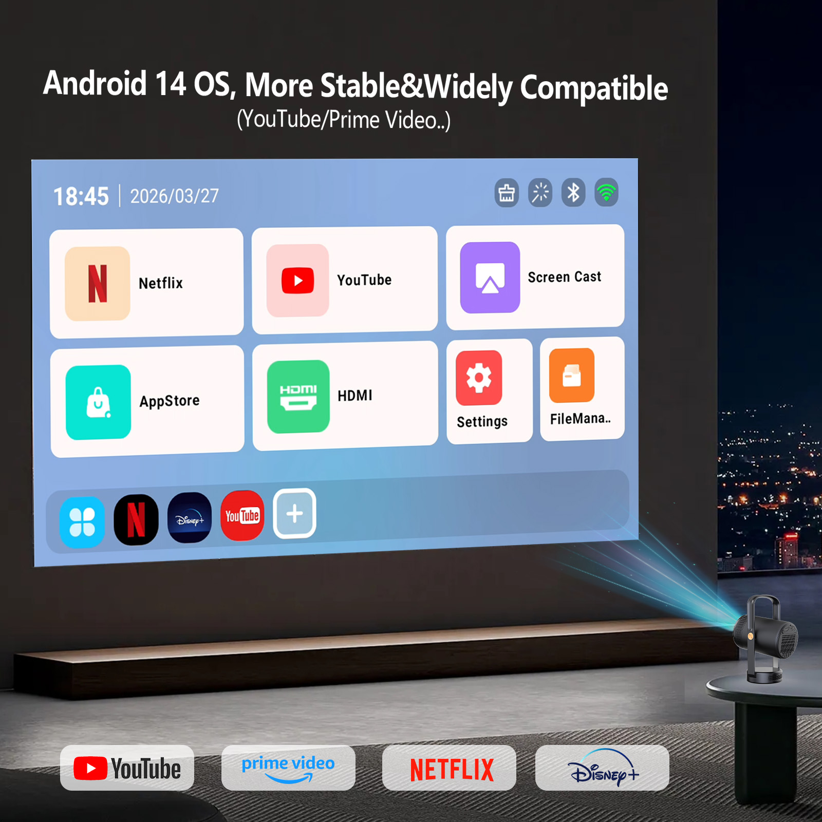 جهاز عرض ذكي محمول جديد لعام 2 - مراجعة Smart Home X10 وسعره