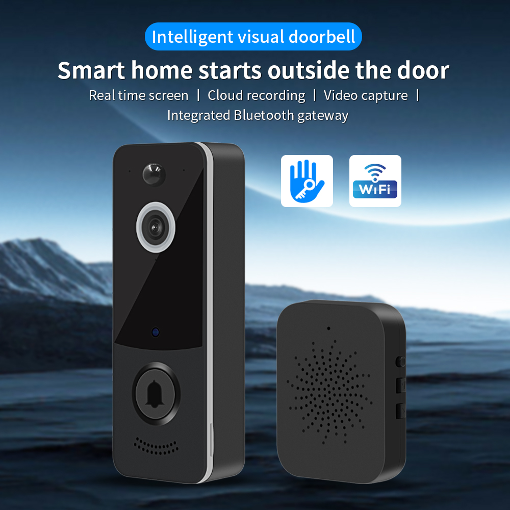 1080P WIFI جرس باب يتضمن شاشة  - مراجعة Smart Home Cctv وسعره