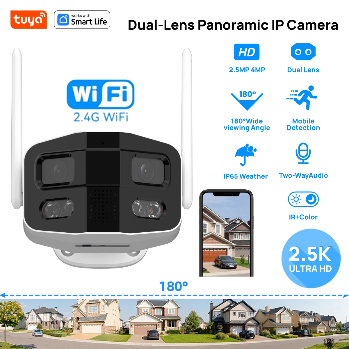 تويا سمارت 4MP 2.5K عدسة مزدوج - مراجعة Smart Home Battery Camera Ezviz وسعره