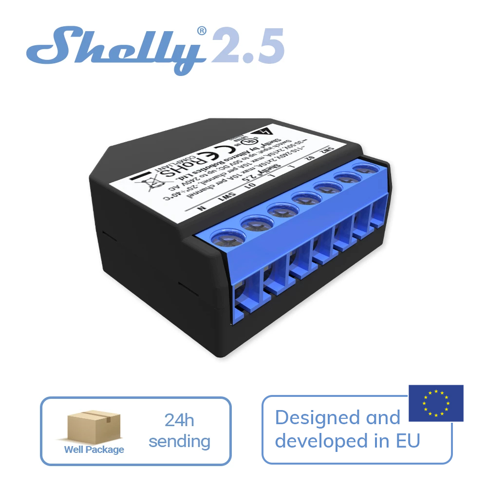 Shelly 2.5 المنزل الذكي مرحل م - مراجعة Smart Home Open Source وسعره