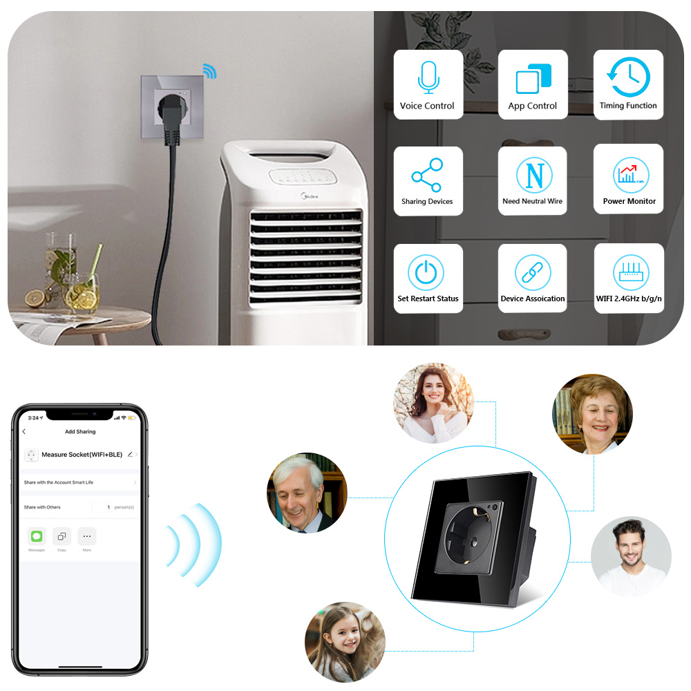 TAWOIA Wifi مقبس الحائط الاتحا - مراجعة Smart Home Yandex وسعره