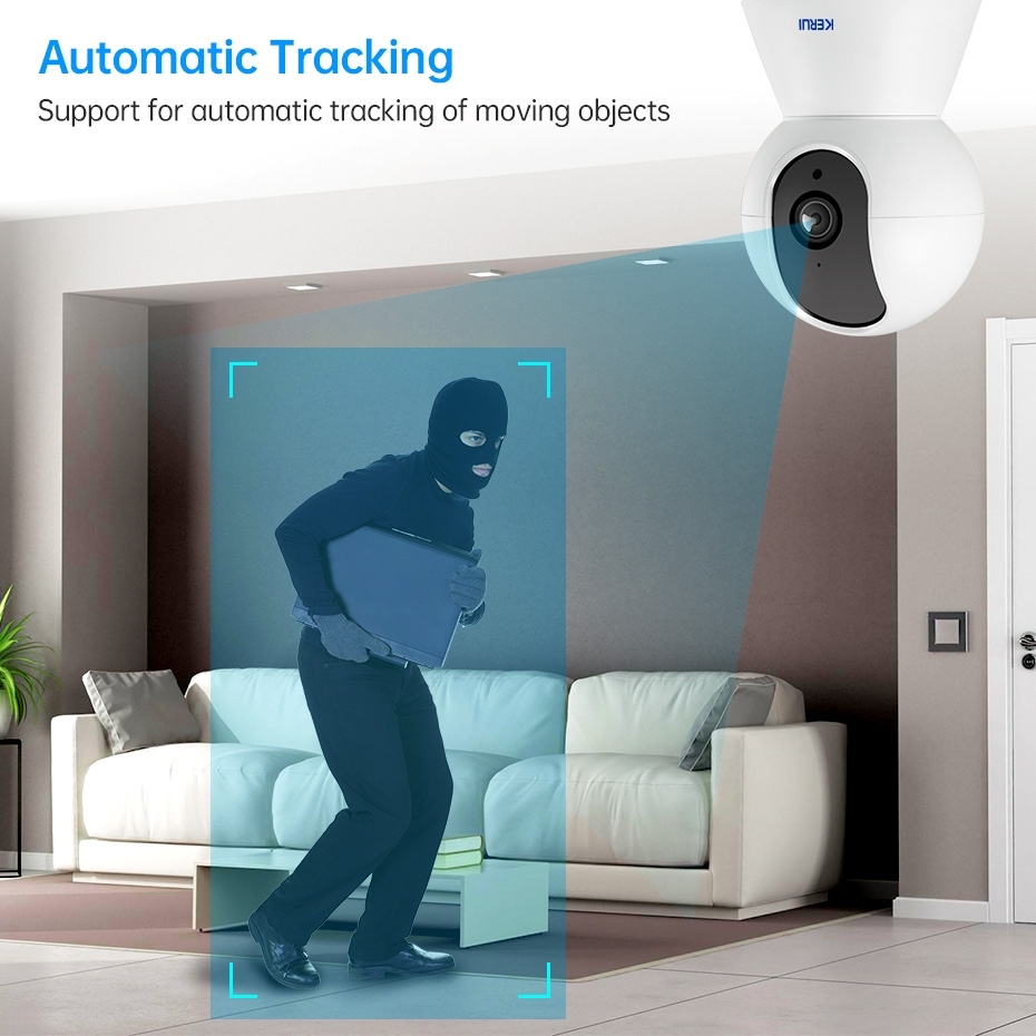 KERUI داخلي 4K HD Tuya Smart W - مراجعة Smart Home Battery Camera Ezviz وسعره