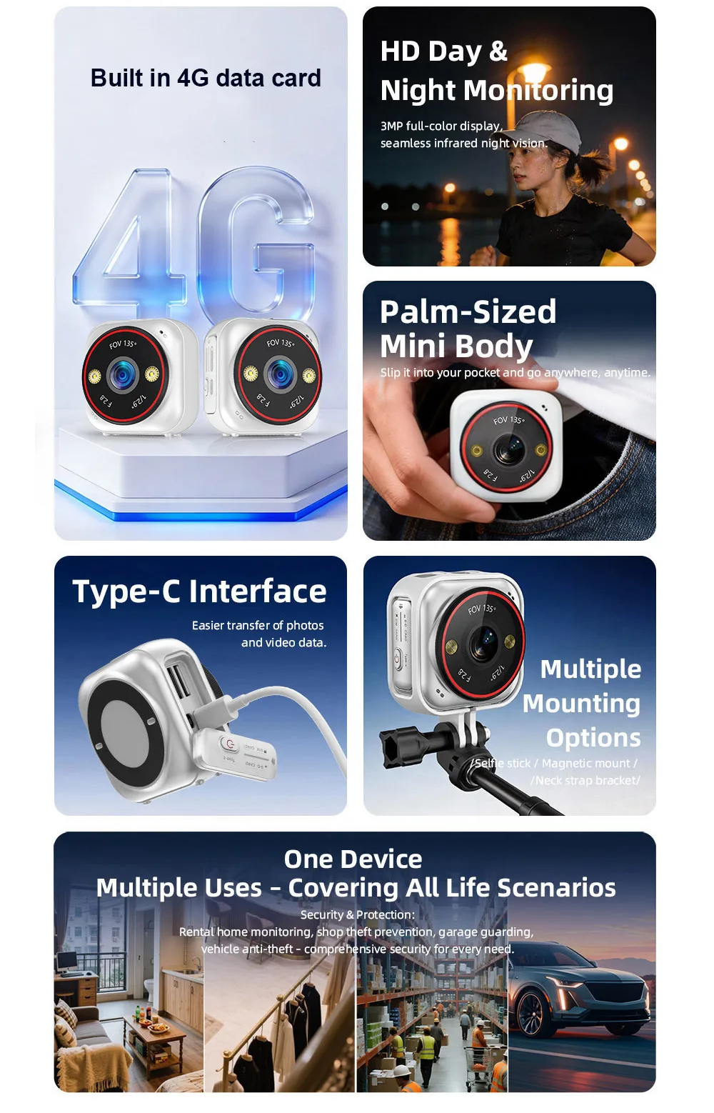 كاميرا LS VISION 4G SIM محمولة - مراجعة Smart Home Battery Camera Ezviz وسعره